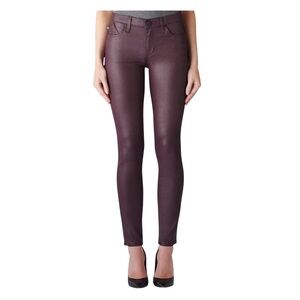 Rock & Republic Berlin Skinny Coated Speedwagon Jeans Burgundy